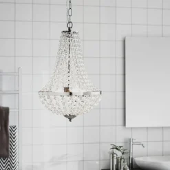 Kroonluchter Gränsö voor de badkamer, Ø 30 cm