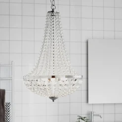 Kroonluchter Gränsö voor de badkamer, Ø 40 cm