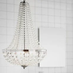 Kroonluchter Gränsö voor de badkamer, Ø 40 cm