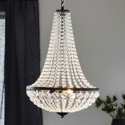 Kroonluchter Gränsö, zwart, IP20, Ø 40 cm