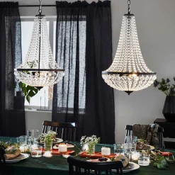 Kroonluchter Gränsö, zwart, IP20, Ø 40 cm