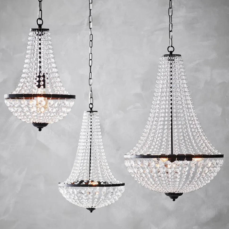 Kroonluchter Gränsö, zwart, IP20, Ø 40 cm