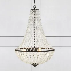 Kroonluchter Gränsö, zwart, IP20, Ø 50 cm