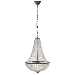 Kroonluchter Gränsö, zwart, IP20, Ø 50 cm