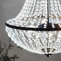 Kroonluchter Gränsö, zwart, IP20, Ø 50 cm