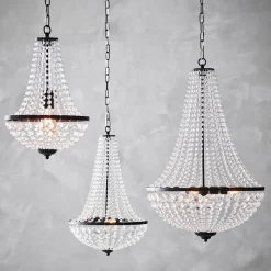 Kroonluchter Gränsö, zwart, IP20, Ø 50 cm