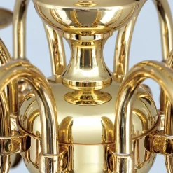 Kroonluchter IMKE, gepolijst messing, 8-lichts