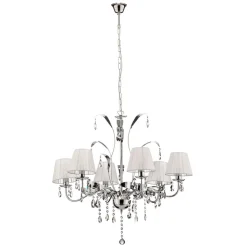 Kroonluchter Jacqueline, 6-lamps, wit