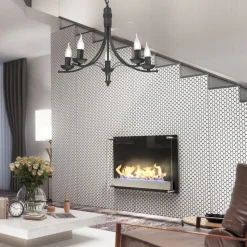 Kroonluchter Kandela, 5-lamps, zwart