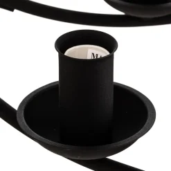 Kroonluchter Kandela, 8-lamps, zwart