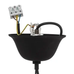 Kroonluchter Kandela, 8-lamps, zwart