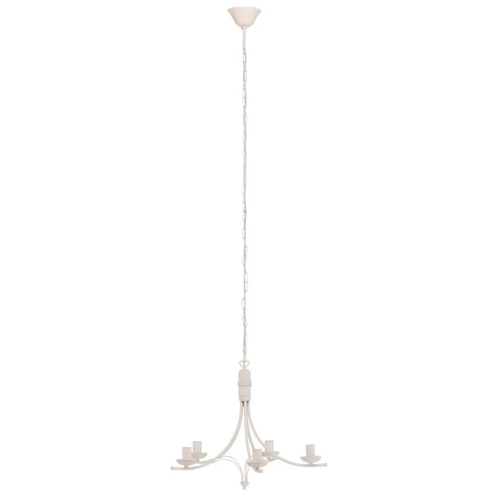 Kroonluchter Kandela, 5-lamps, wit