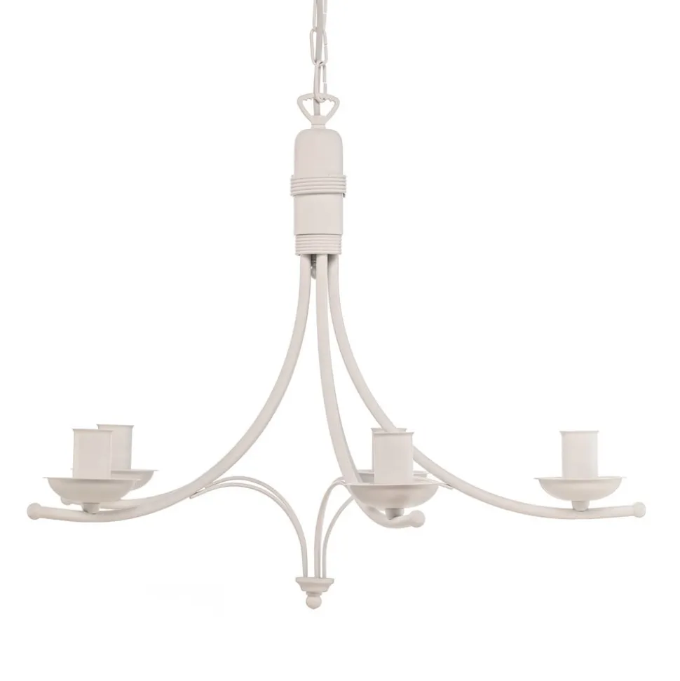 Kroonluchter Kandela, 5-lamps, wit