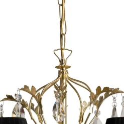 Kroonluchter Karen 8-lamps goud/zwart