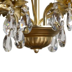 Kroonluchter Karen 8-lamps goud/zwart