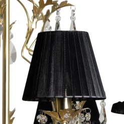 Kroonluchter Karen 8-lamps goud/zwart