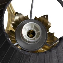 Kroonluchter Karen 8-lamps goud/zwart