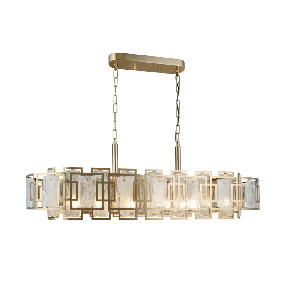 Kroonluchter Karmella 100 cm messing antiek 12-lichts.