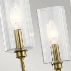 Kroonluchter Kimrose, 6-lamps, messing