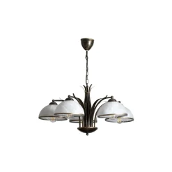 Kroonluchter Korfu, 5-lamps, Ø 68 cm, goudkleurig antiek