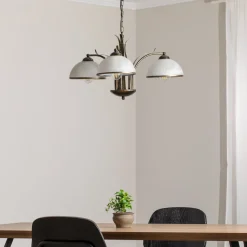 Kroonluchter Korfu, 3-lamps, goudkleurig antiek, Ø 68 cm