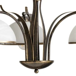 Kroonluchter Korfu, 3-lamps, goudkleurig antiek, Ø 68 cm