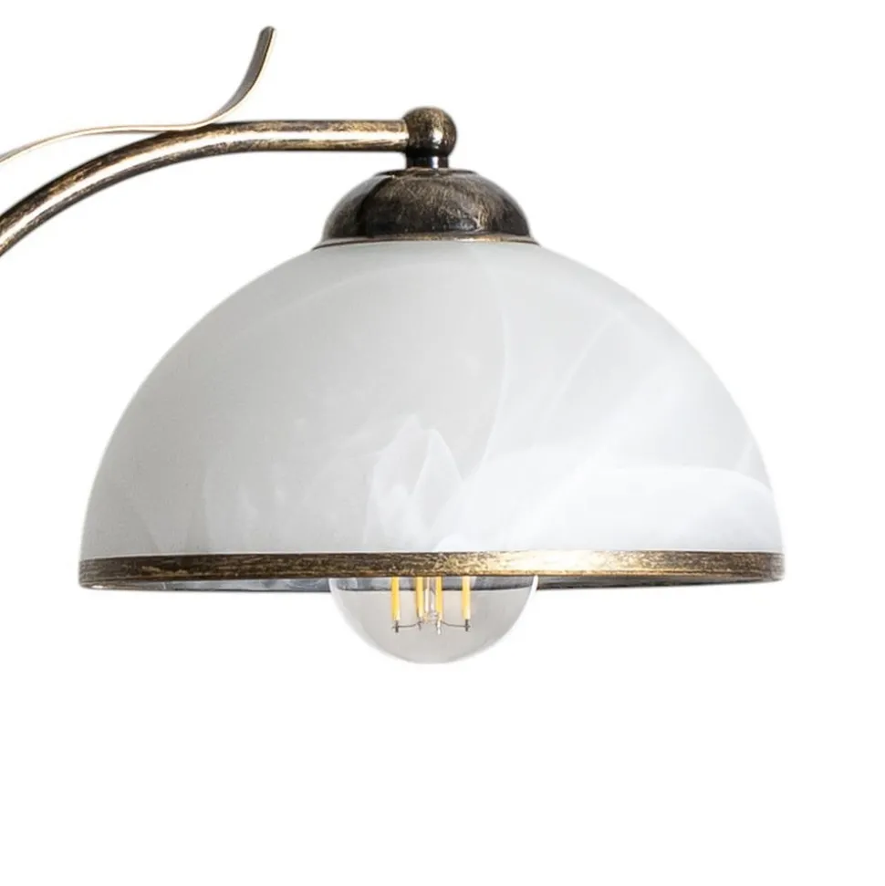 Kroonluchter Korfu, 3-lamps, goudkleurig antiek, Ø 68 cm