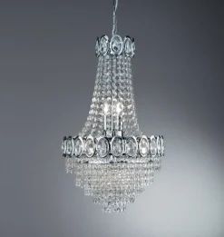 kroonluchter Limoges met glasparel-behanging