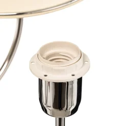 Kroonluchter Londen chroom/crème, 5-lamps