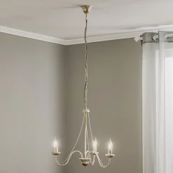 Kroonluchter Malbo 3-lamps in wit