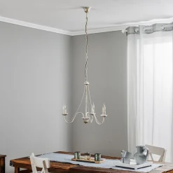 Kroonluchter Malbo 3-lamps in wit