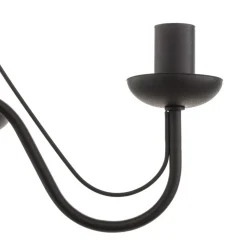 Kroonluchter Malbo 5-lamps in zwart