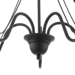 Kroonluchter Malbo 5-lamps in zwart