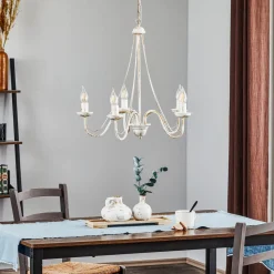 Kroonluchter Malbo 5-lamps in wit