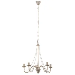 Kroonluchter Malbo 5-lamps in wit