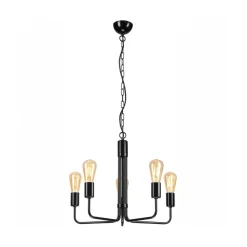 Kroonluchter Malou, 5-lamps, zwart