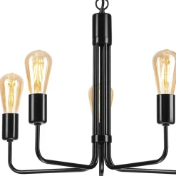 Kroonluchter Malou, 5-lamps, zwart