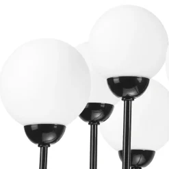 Kroonluchter Malou met glazen kappen, 5-lamps