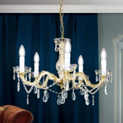 Kroonluchter Marie Claire kristalglas 5-lamps