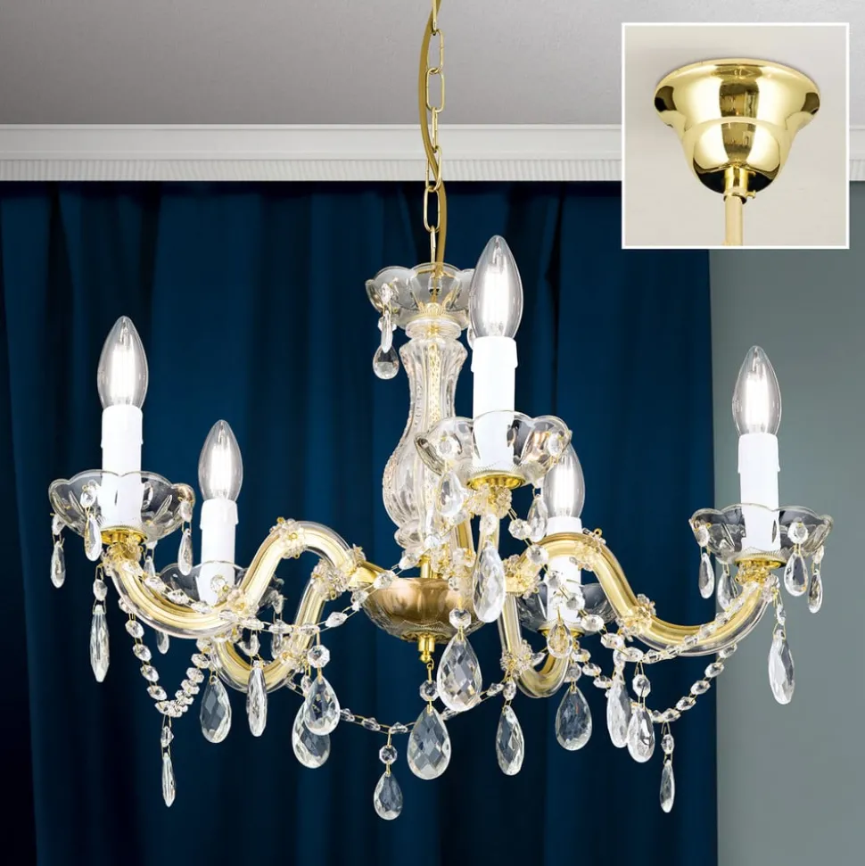 Kroonluchter Marie Claire kristalglas 5-lamps