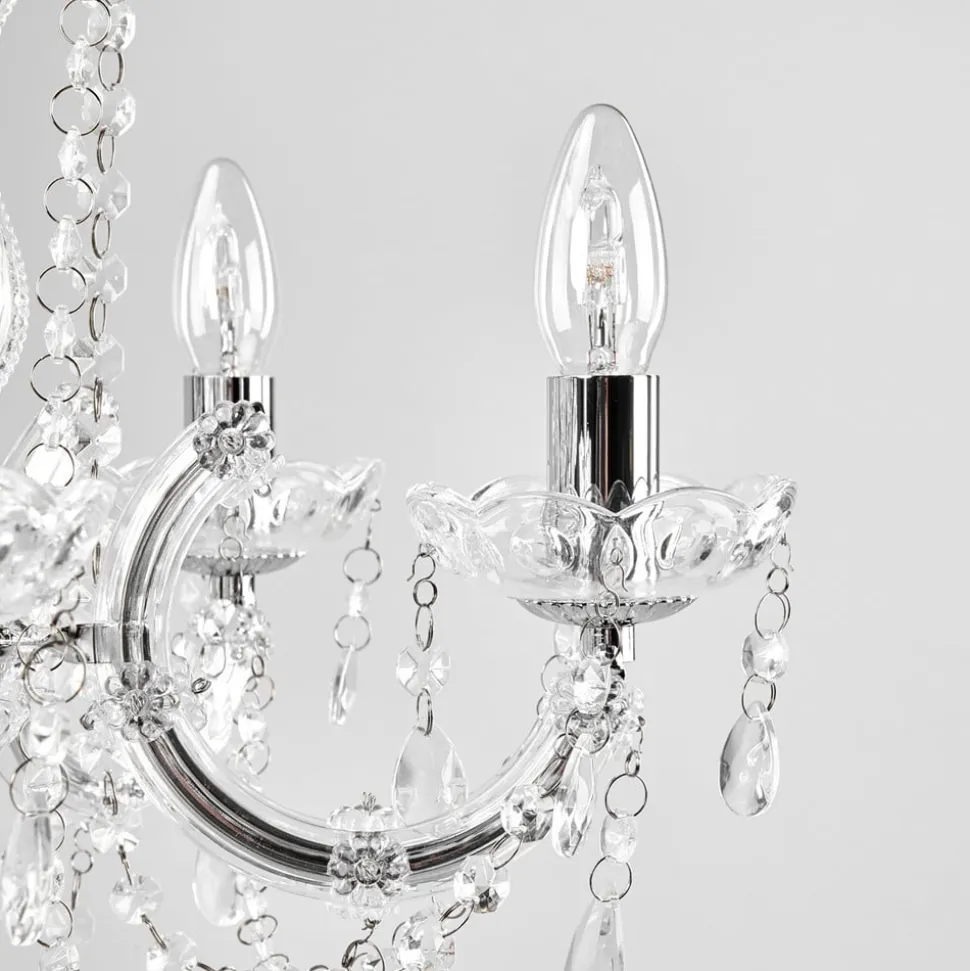 Kroonluchter Marie Therese, chroom, 5-lamps