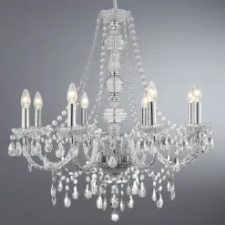 Kroonluchter Marie Therese, chroom, 8-lamps