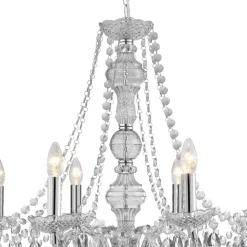 Kroonluchter Marie Therese, chroom, 8-lamps