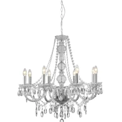 Kroonluchter Marie Therese, chroom, 8-lamps