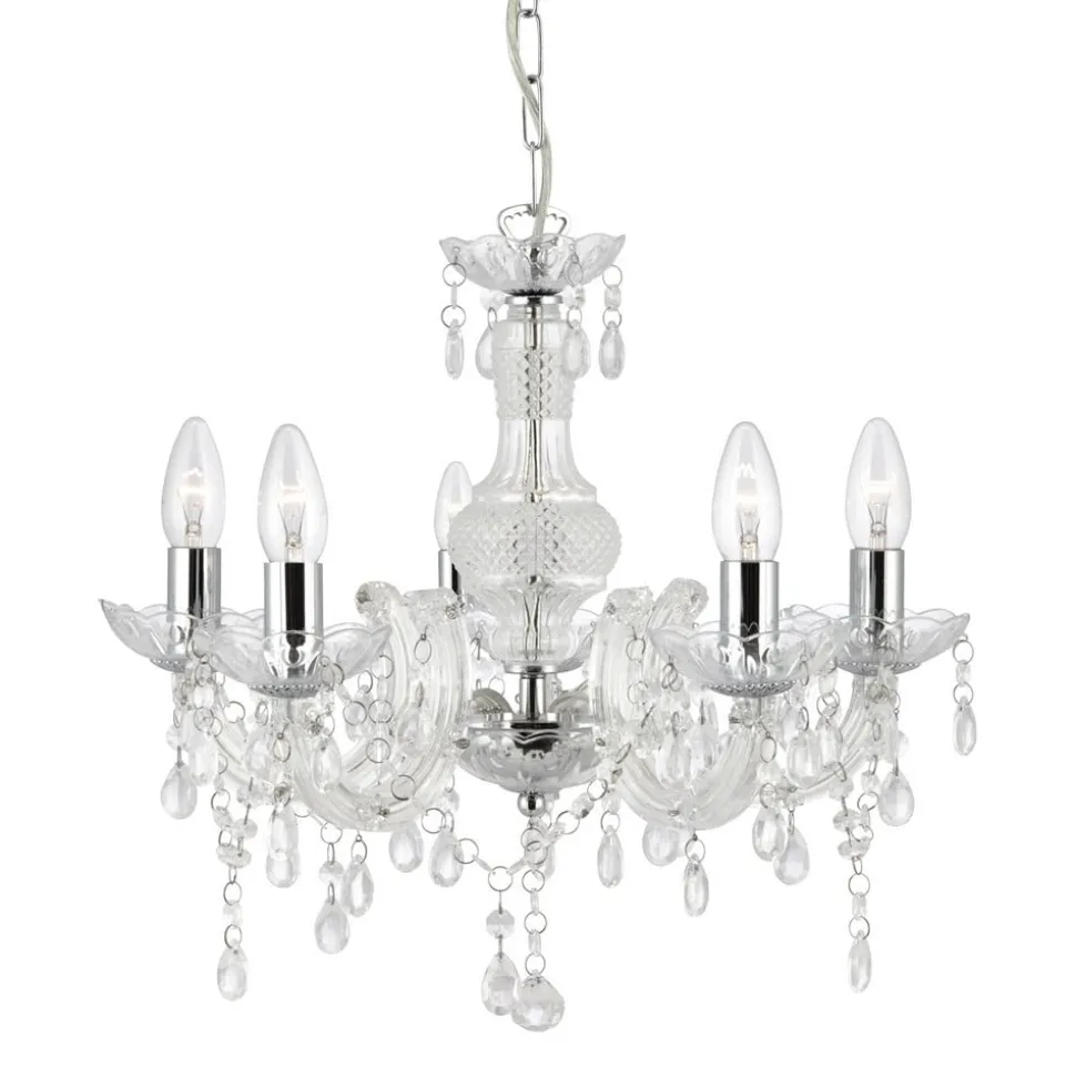 Kroonluchter Marie Therese, helder, 5-lamps