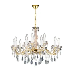 Kroonluchter met kristallen, 15-lamps