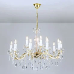 Kroonluchter met kristallen, 15-lamps