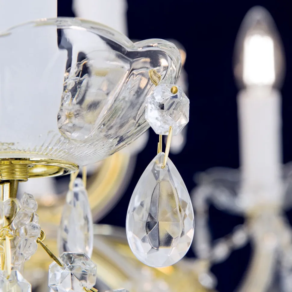 Kroonluchter met kristallen, 15-lamps