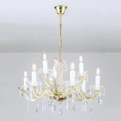 Kroonluchter met ornamenten, 9-lamps