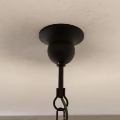 Kroonluchter Midgrad, 5-lamps, bruin